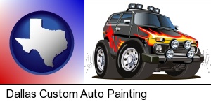 a custom automobile paint job in Dallas, TX